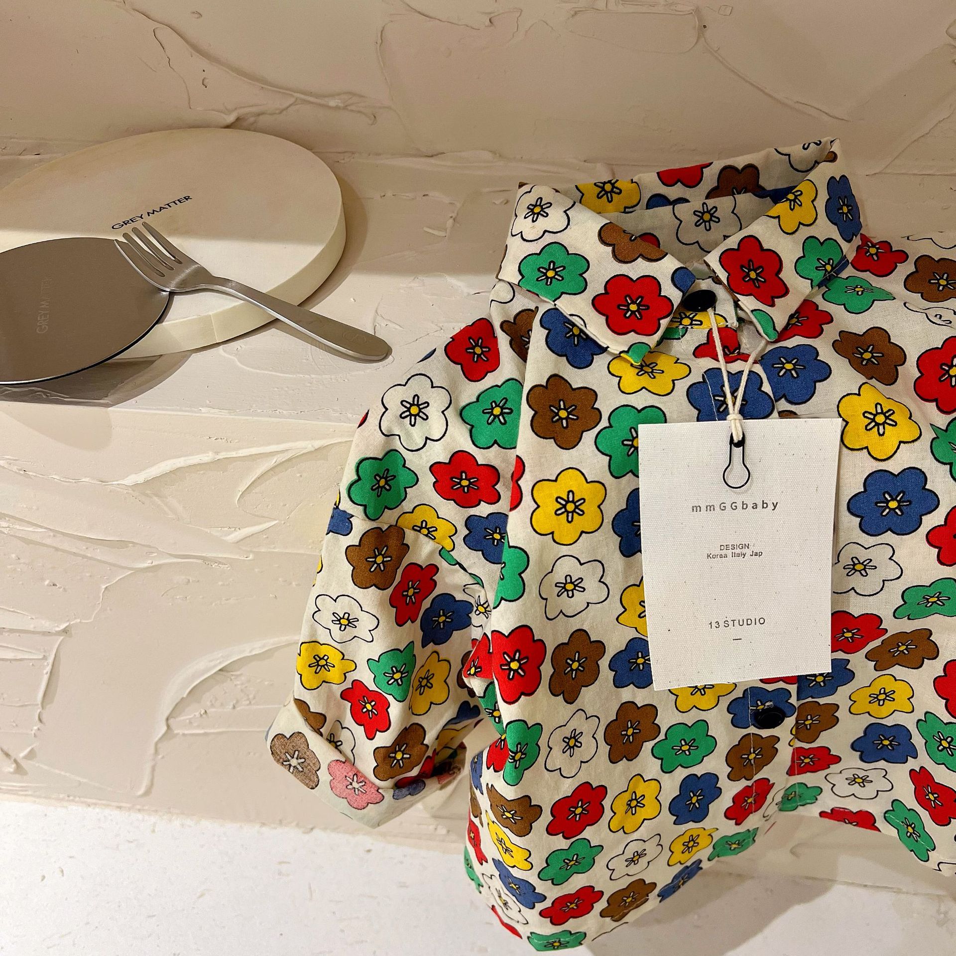 9890B abbigliamento per bambini camicia da ragazzo primavera autunno 2022 nuova giacca da camicia da ragazza coreana a maniche lunghe 2-9 anni camicette da bambino