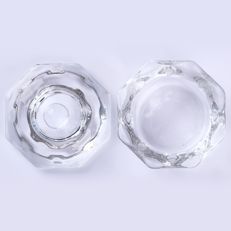 1 pc krystal glas kop værktøj til negle pulver væske beholder hjerte oktangel mini skål dappen parabol nail art værktøjer: 2