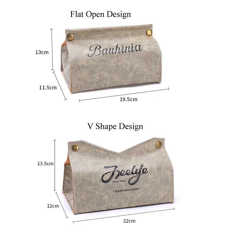Organisateur de papier de support de stockage de serviette en cuir d'unité centrale de boîte de tissu pour le conteneur de voiture de pièce de bureau à la maison