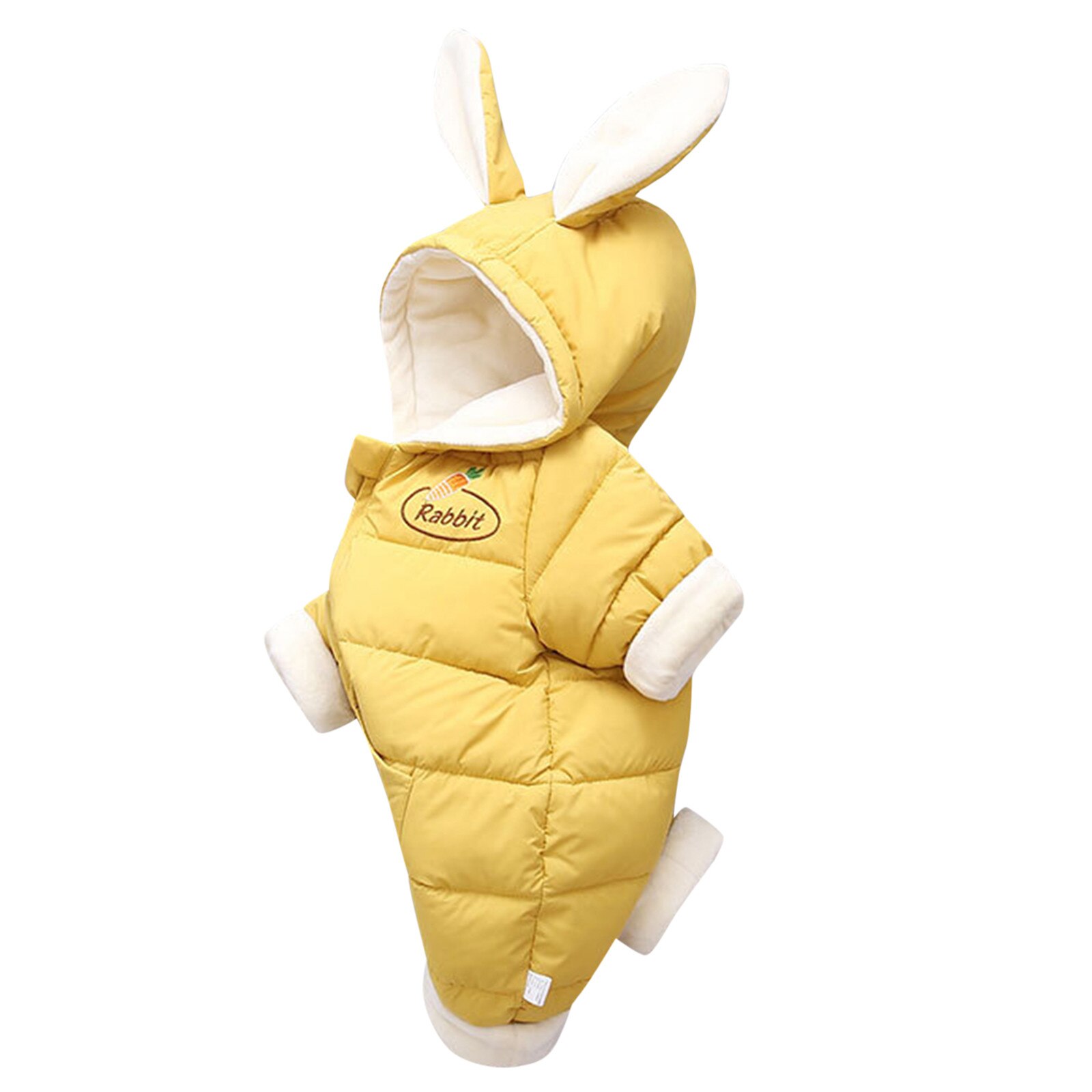 Newbor Baby Meisjes Jongens Romper Baby Winter Kleding Hooded Konijn Oor Dikke Jas Snowsuit Jumpsuit Kinderen Algehele 0-18M