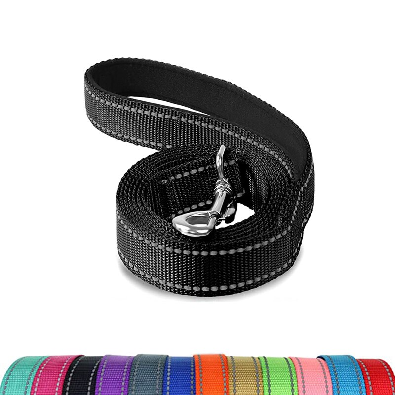 Reflective Nylon Dog Leash with Padded Handle Dogs Leashes for Walking Training Lead for Medium Large Dogs Pet Supplies
