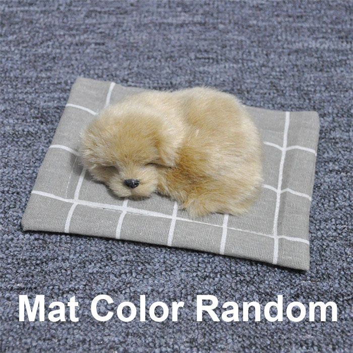 Auto Ornamenten Pluche Simulatie Slapende Hond Puppy Dashboard Decoratie Auto Interieur Home Decor Meubels Accessoires: Goud