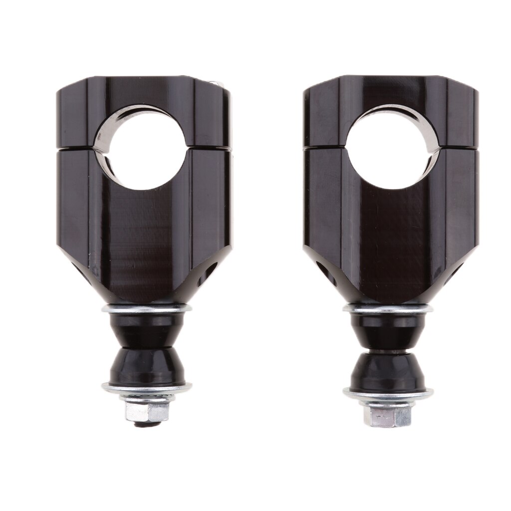 2pcs 28mm CNC HandleBar Fat Bar Mount Clamps Risers Dirt Bike Motorcycle: Black