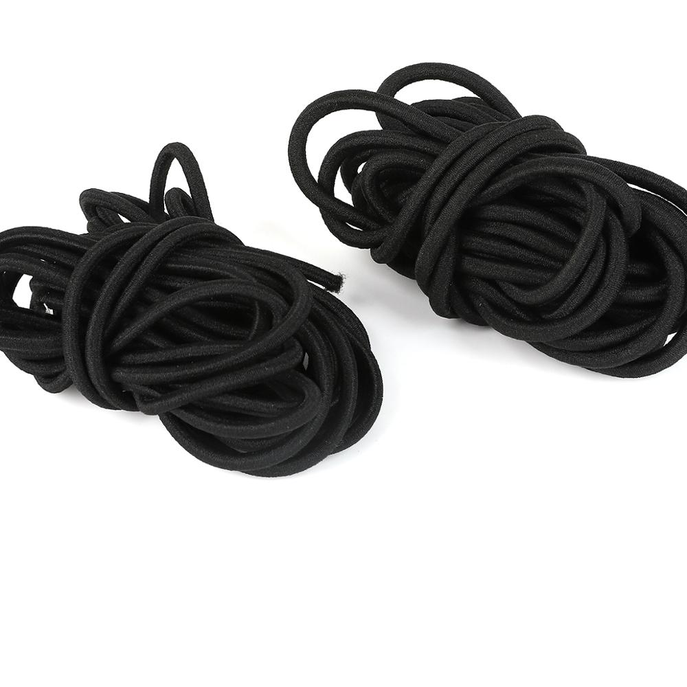2 Mt/los 1-5mm Schwarz Runde Elastische Band Perlen Elastischen Seil Gummiband Stretch Gewinde Schnur Linie Für DIY Nähen Handwerk Zubehör