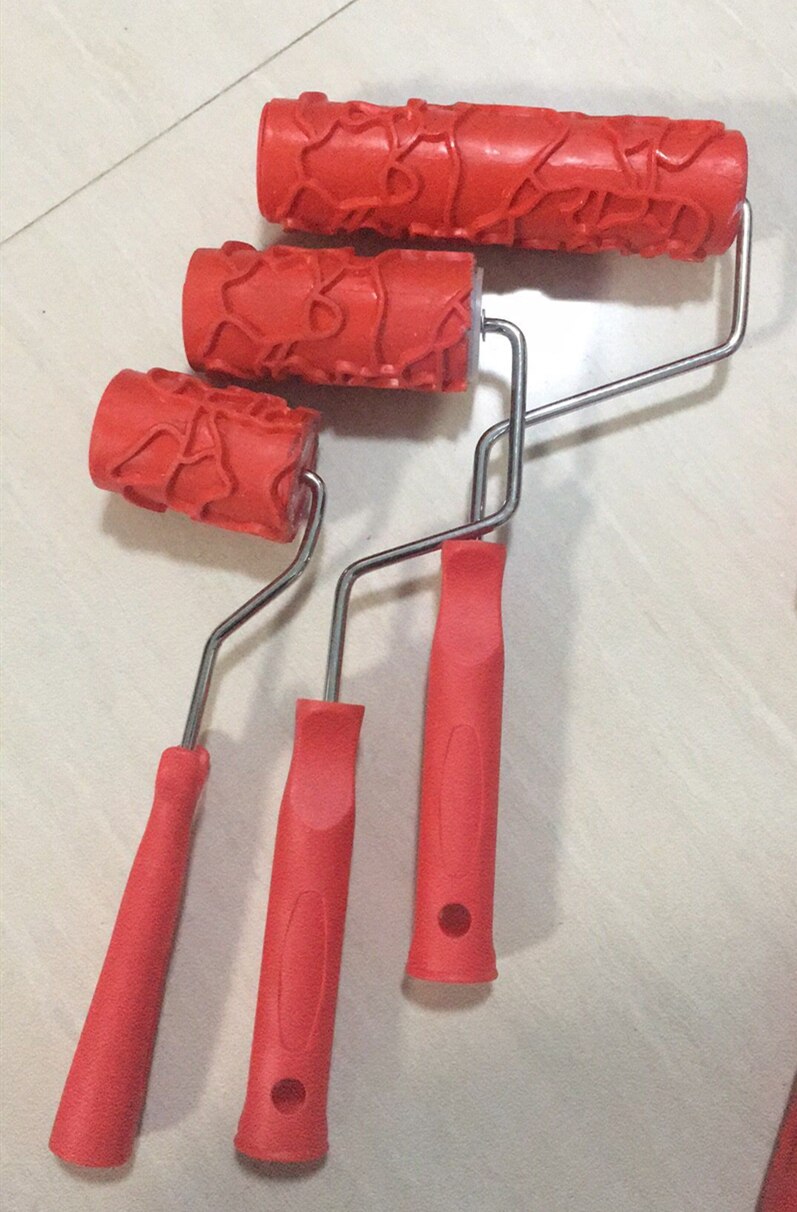Wall Texture paint roller wall decoration art paint impression cylinder brush rubber roller pattern house painting tools