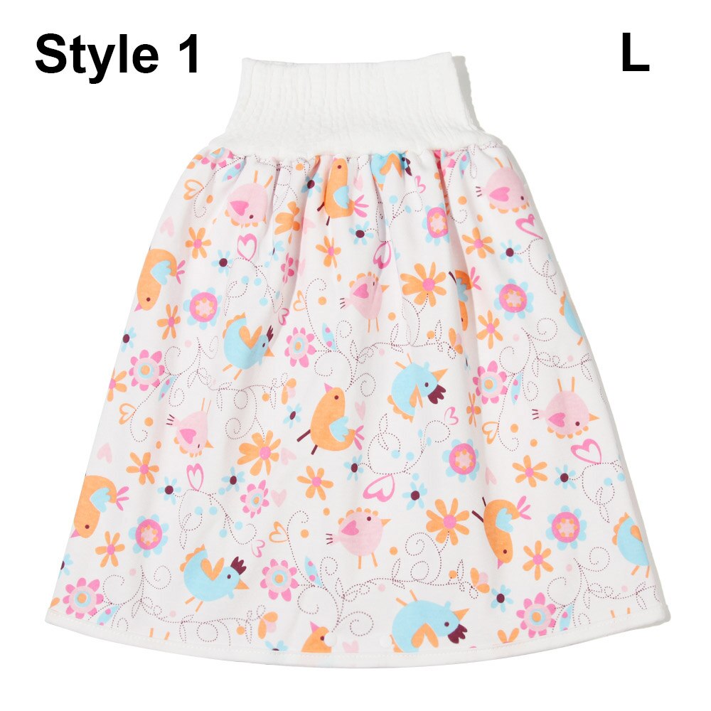 Couche-culotte pour enfants jupe coton bébé Urine Pad -né formation Nappy Anti-mouillage toilette formation pantalon imperméable réutilisable bébé: L Style 1