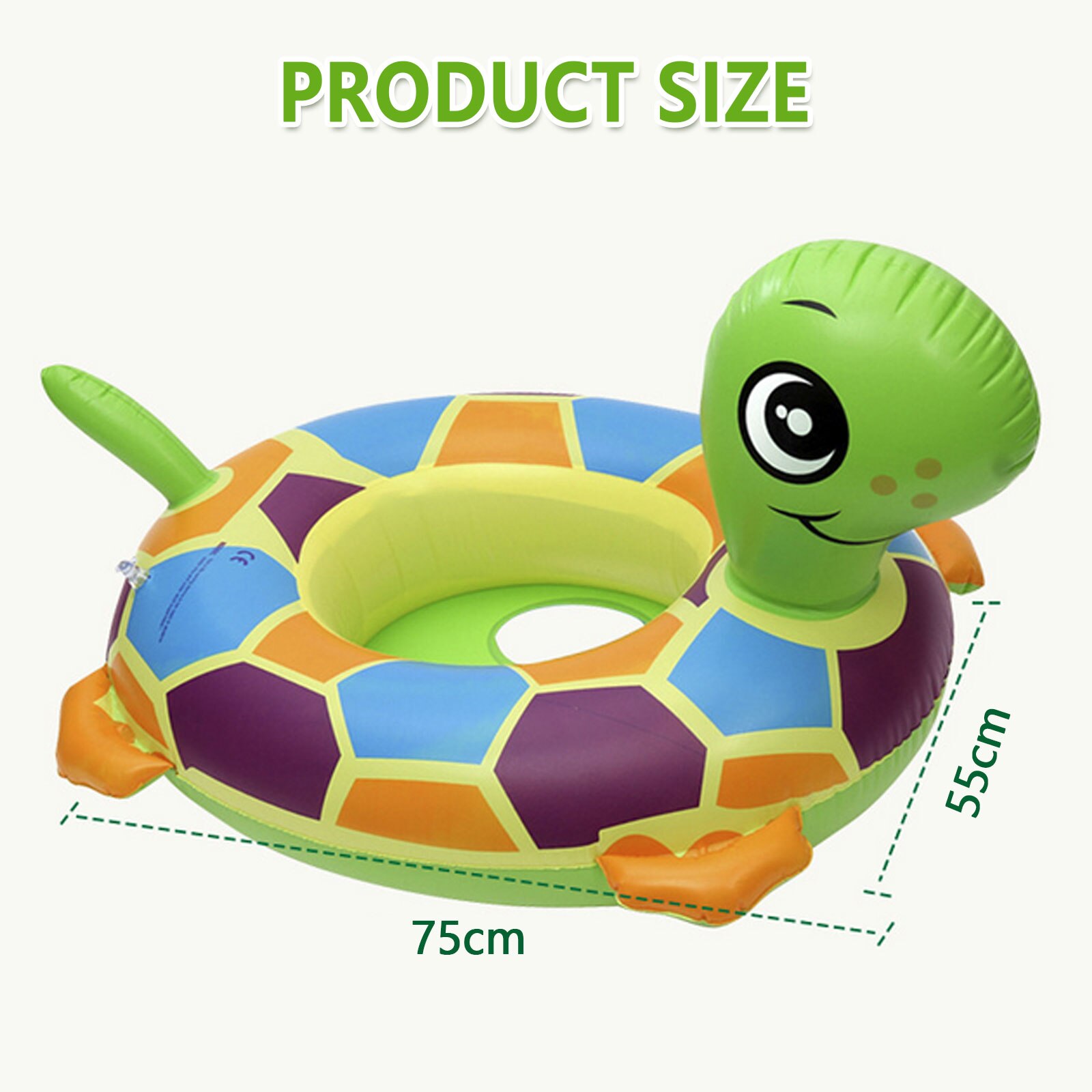 Anneau de piscine gonflable pour bébés et enfants, siège flottant, motif tortue, dessin animé, pour baignoire