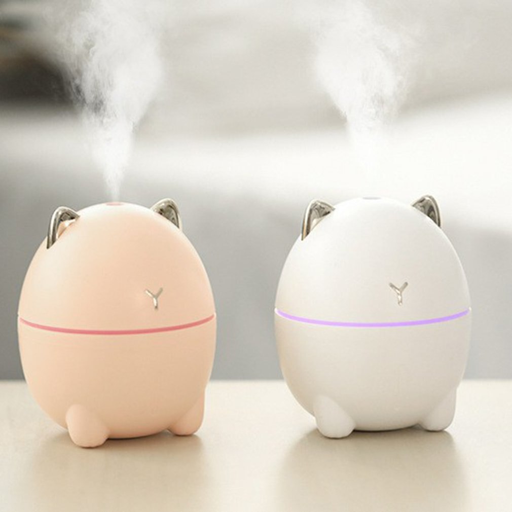 Cute Cat 200ml Mini USB Atomizer Humidifier with LED Silent Lamp for Home Office Atomizer For Bedroom