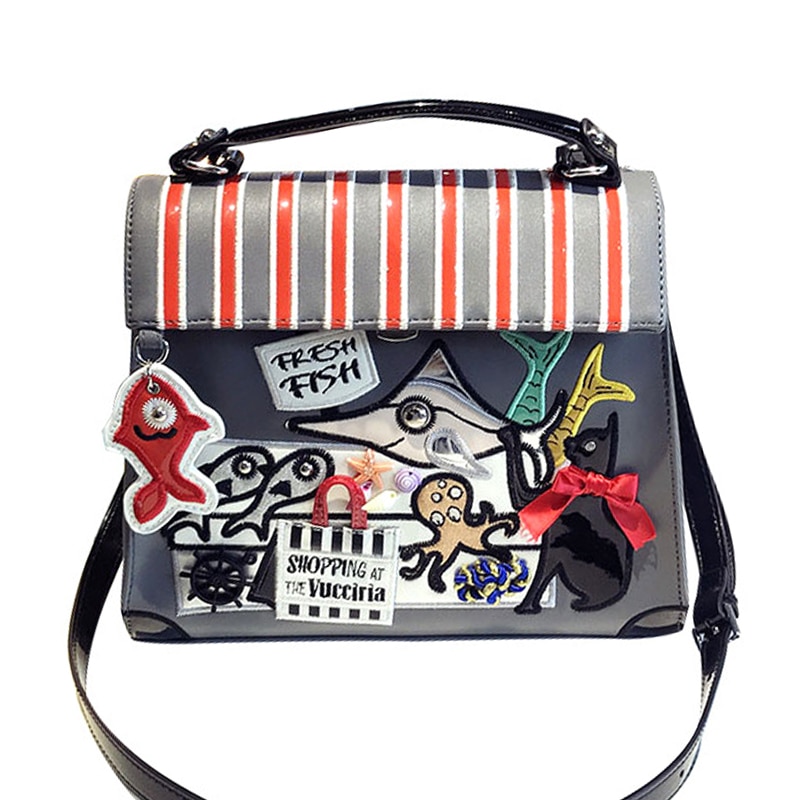 Dames pu leren handtassen vrouwelijke cartoon messenger bags dames portemonnee schoudertas casual tote bags