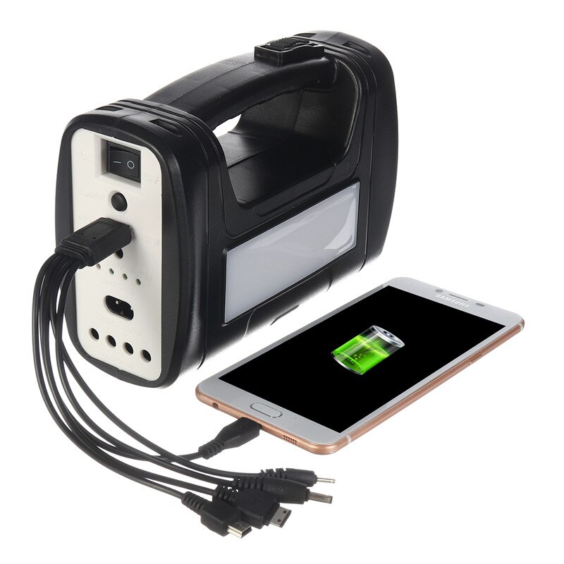 4000mAh Solar Power Generator 3 LED Bulbs Home System Solar Power Panel Storage Generators Durable USB Charger Emergency Light
