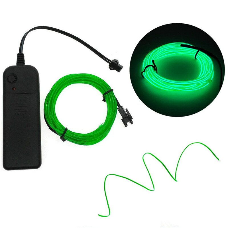 5m Neon Light Dance Party Decor Licht Neon LED lamp Flexibele EL Wire Rope Tube Waterdichte LED Strip Met controller