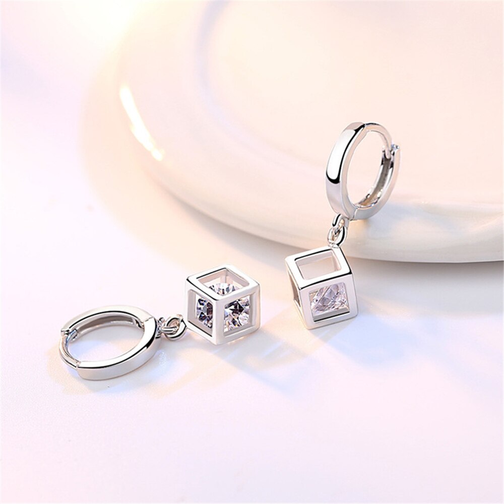 NEHZY 925 sterling silber schmuck frau Damen Cube Liebe Fenster Guifang Oxidiert Zirkon Concise Mädchen Nette