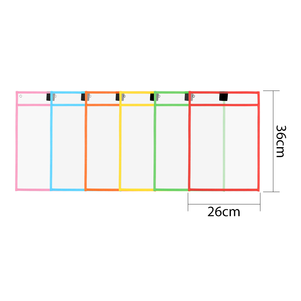 Reusable Dry Erasable Pockets Transparent Write And Wipe Drawing Board Dry Brush Bag File Pocket For Teaching Kids Pastels