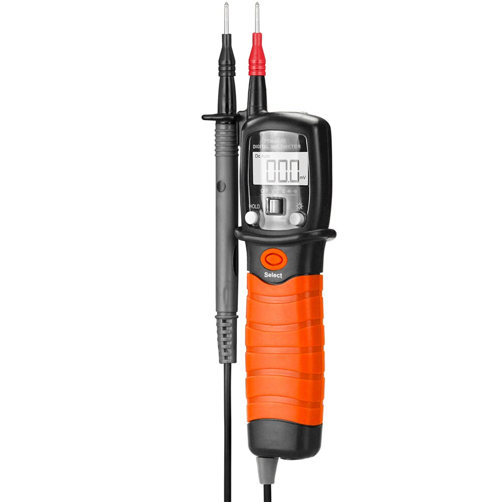 BTMETER-multímetro Digital BT-38B Tipo de rotulador con retroiluminación LCD, apagado automático para CC/CA, resistencia de diodo, prueba de continuidad: Naranja