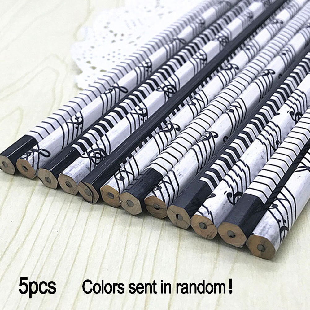 Music Theme Wood Pencil Musical Notes and Piano Printed for Children Stationery