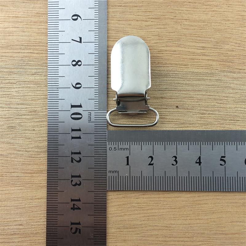 100 stk 20mm 0.8 '' sølv metal seleclips beklædningsplastik tand