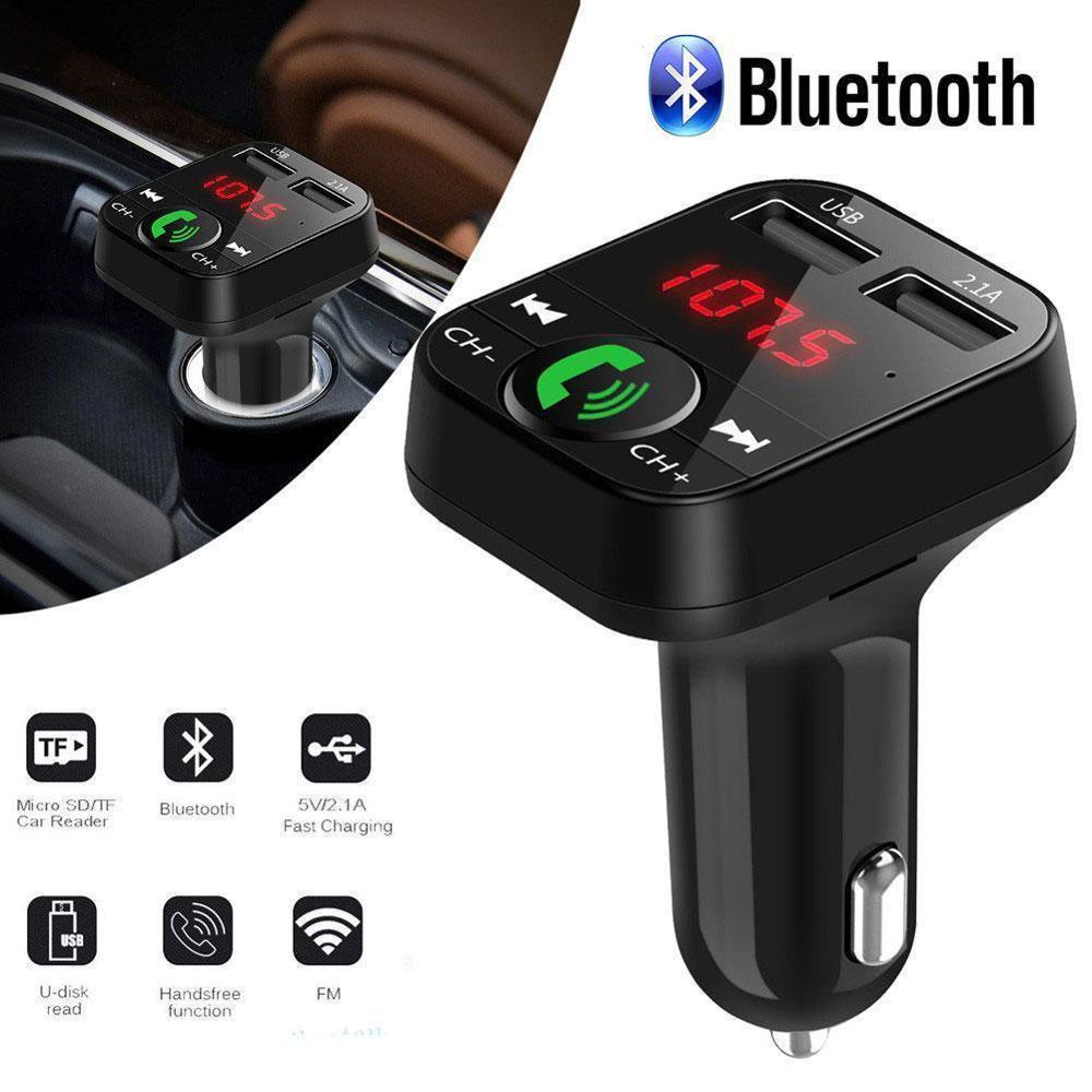 Car Kit Handsfree Bluetooth Wireless FM Transmitter LCD MP3 Player USB Charger 2.1A Car Accessories Handsfree Auto FM Modulator