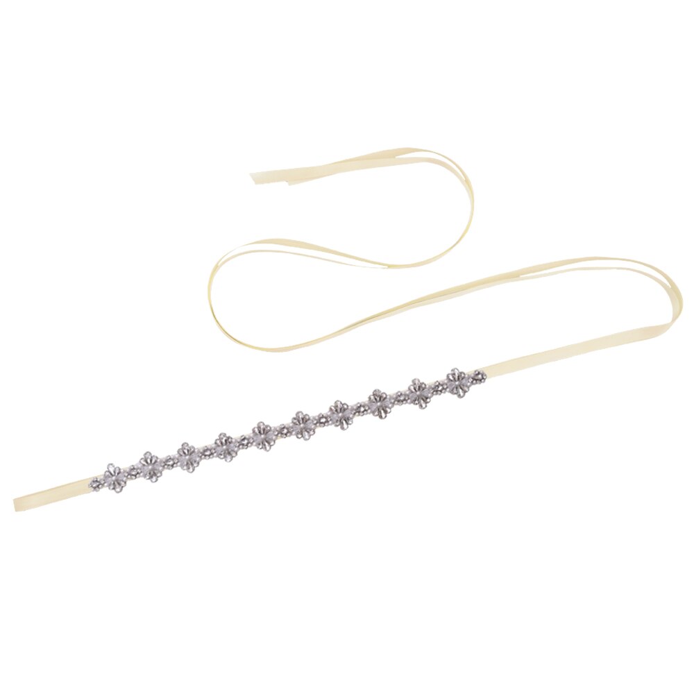 OLOMLB Cintura per Abito Da Sposa Da Sposa di applique Da Sposa Da Sposa Strass fascia Cinture Donna Cinture per il Nero Abiti Da Cerimonia: Avorio