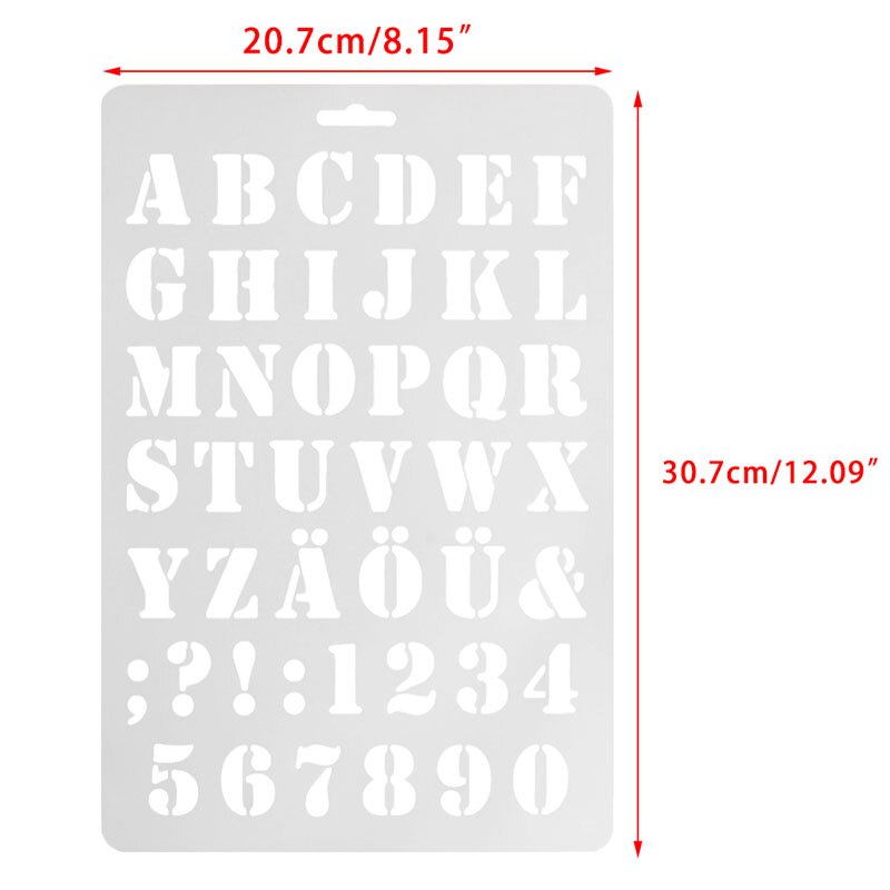 Brief Alfabet Nummer Gelaagdheid Stencils Muur Schilderen Scrapbooking Postzegels Album