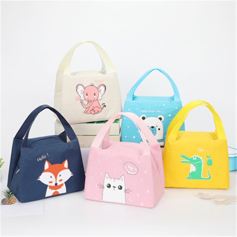 Portable Insulated Thermal Food Picnic Lunch Bag Box Tote Cartoon Tote Food Fresh Cooler Bags Pouch For Women Girl Kids Children