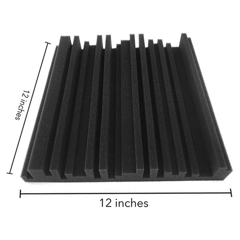 6Pack Groove Akoestische Foam Studio Opname Plafond Geluiddichte Panelen Geluidsabsorptie Tegels 15Inch X 15Inch X2inch