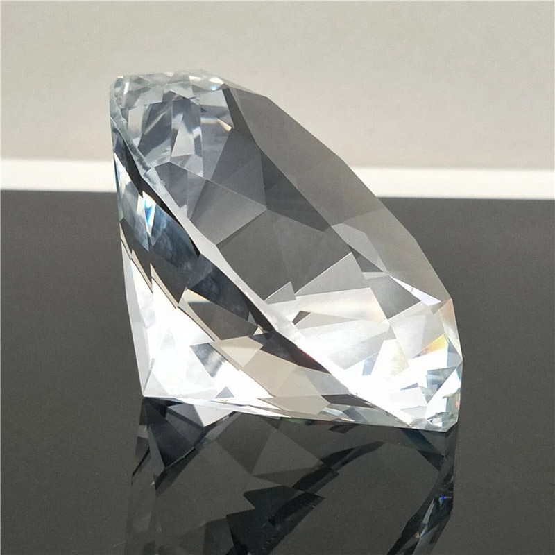 60mm/2.36inch Clear Crystal Diamond Glass Diamond Paperweight Transparent Home Decoration Accessories