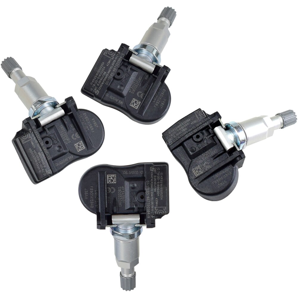4PCS TPMS Tire Tyre Pressure Monitoring System Sensor FW93-1A159-AB For Peugeot 207 208 307 407 408 508 607 807 1007 433MHz