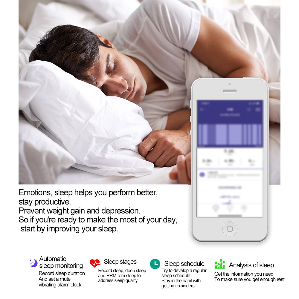 Smart Bracelet Heart Rate Monitoring Health Dynamic Stopwatch Smart Watch Blood Pressure Sports Tracker Fitness