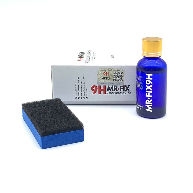 High Gloss Ceramic Car Coating Kit, Anti-scratch Car Polish Exterior Care Paint Sealant 9H Hardness 30ML: With Box