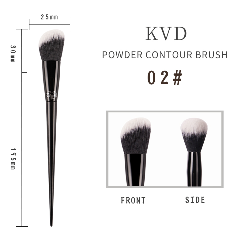 Kat Von D-brocha de maquillaje para base, colorete, resaltador, corrector en polvo, brocha para esculpir sombra de ojos, brochas de maquillaje de KVD: Verde