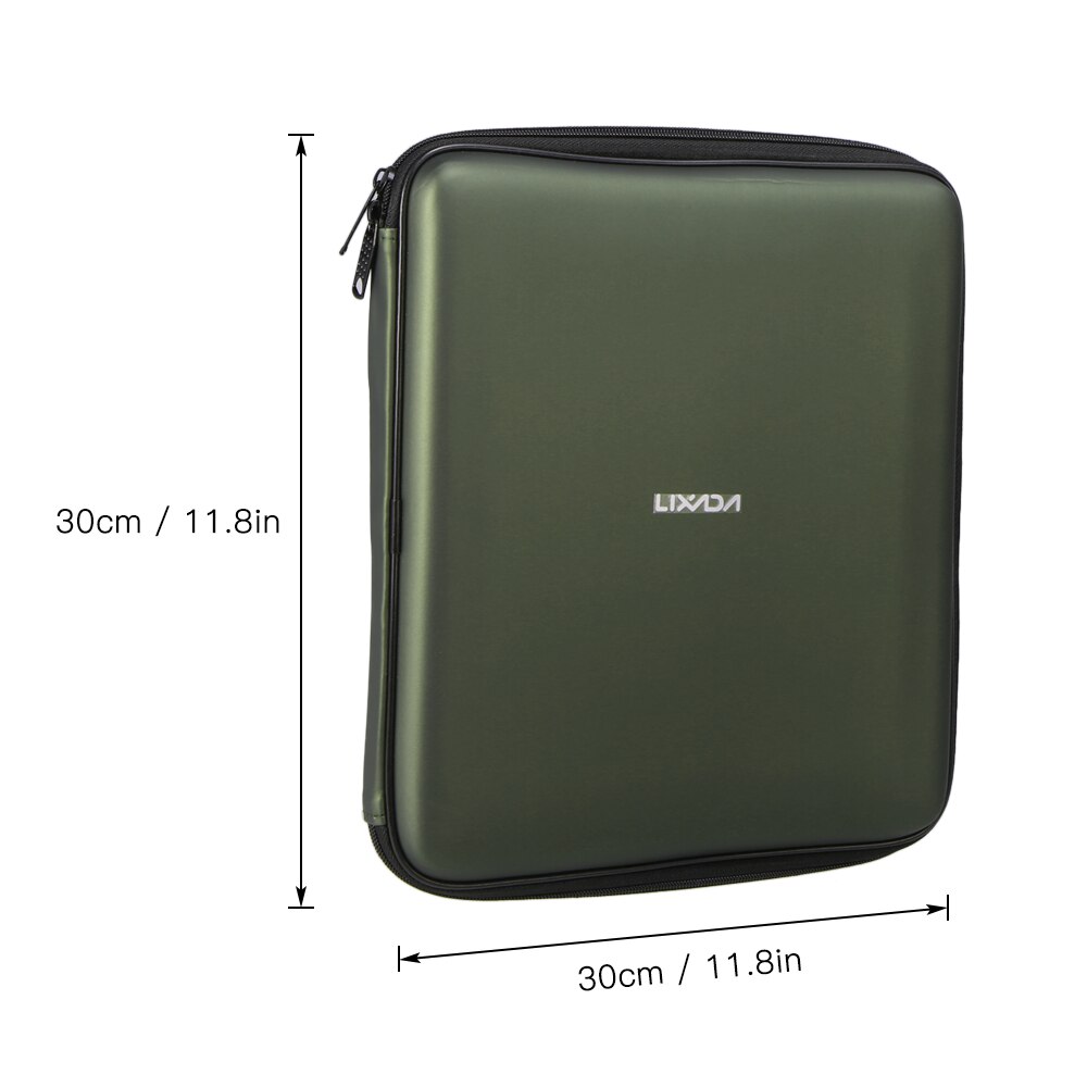 Caja de accesorios para Pesca Lixada, caja de almacenamiento acolchada con alarma de mordida, caja de protección para Pesca