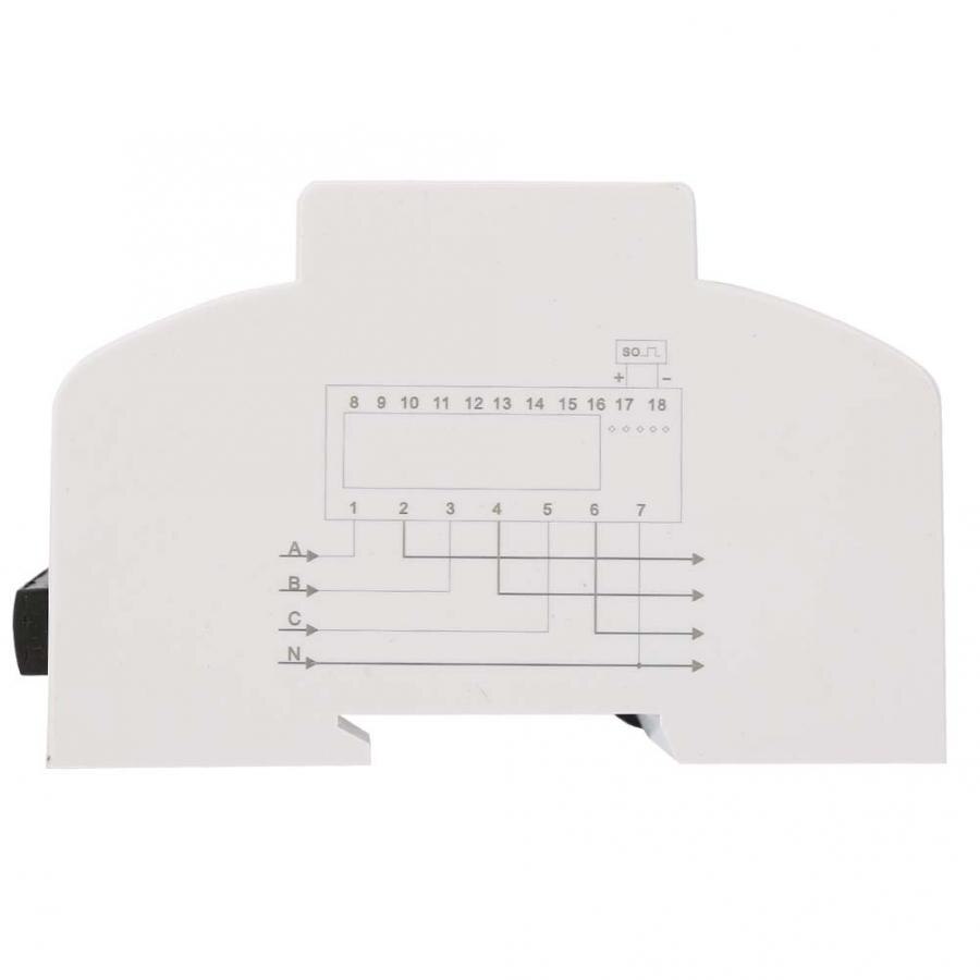 3 Phase Power Meter 230/400V 5-100A Energy Consumption Digital Electric Power Meter 3 Phase KWh Meter with LCD Power Meter