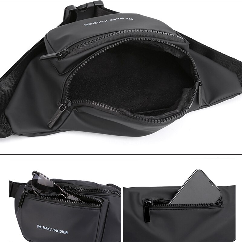 Riñonera impermeable de gran capacidad para hombre y mujer, Cangurera de nailon de , a la , bolso cruzado para el pecho para exteriores, Unisex,