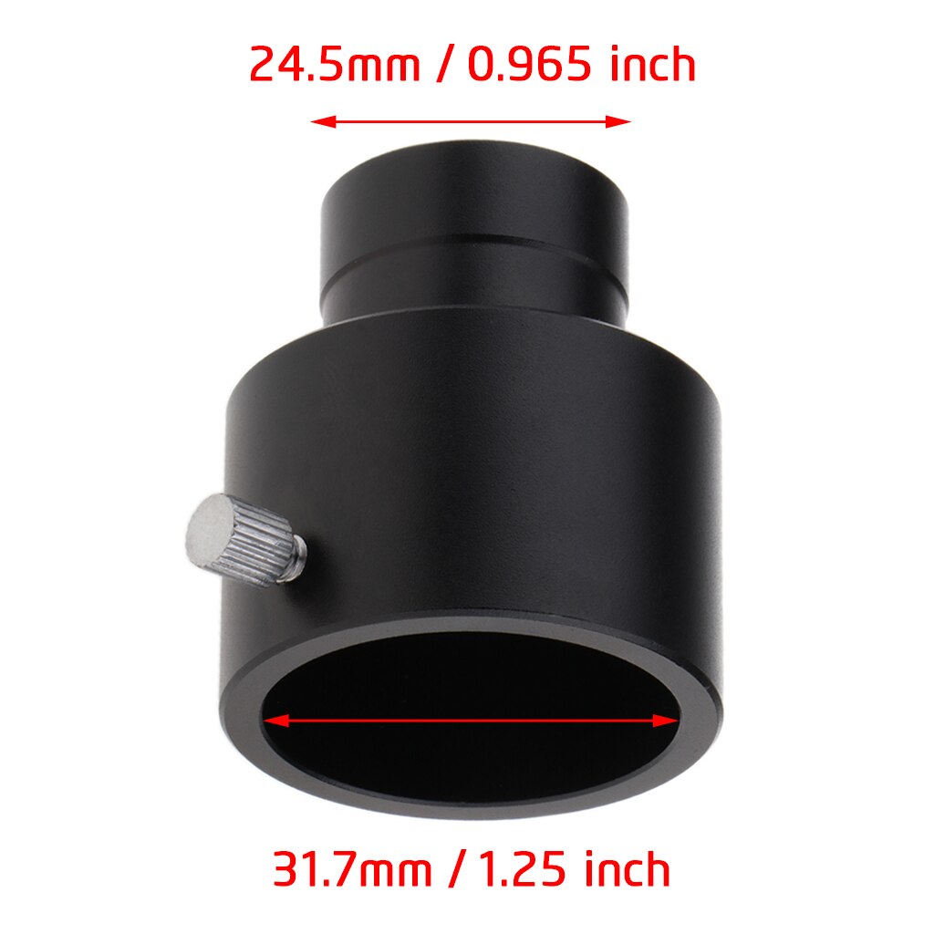 Adattatore Oculare Per Telescopio Da 0,965" A 1,25" (24,5mm A 31,7mm) – In Metallo Anodizzato Nero Per Astronomia