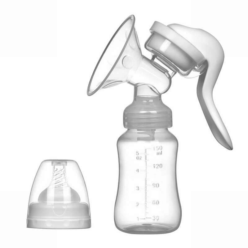 Loozykit Manuelle Brust Pumpe Leistungsstarke Baby Nippel Saug 150ml Fütterung Milch Flaschen Brüste Pumpen Flasche Saugen