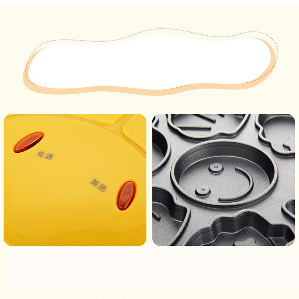 220v Household Automatic Cake Machine Cartoon Mini Children's Bread Machine Double-sided Heating Baking Breakfast Machine#g2