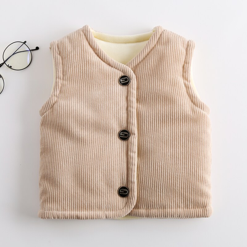 Kinderen Uitloper Winter Baby Vesten Corduroy Bodywarmer Vest Jongen Jassen Herfst Dikke Jas Meisje Jas Kinderen Jas Warm Vest