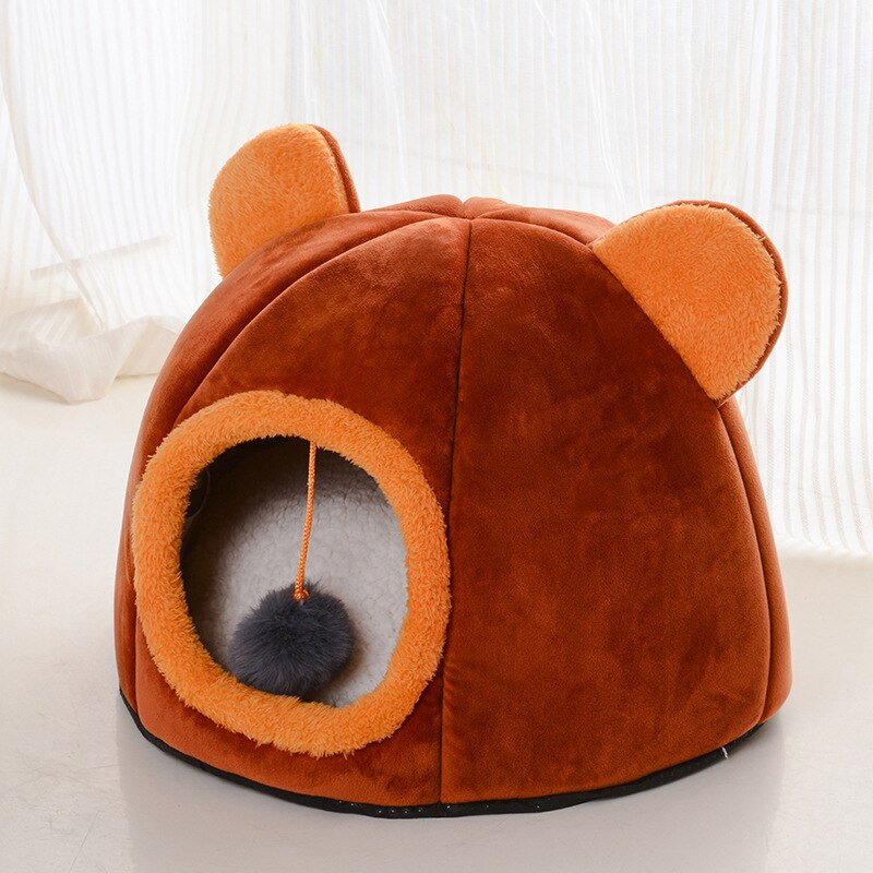 Deep Cave Bed For Cats Small Dogs Bed Cat's House Cat Bed Cat House Cats Accessories Dog House Puppy Nest Pet Beds Dog Kennel: G / 32cmX32cm