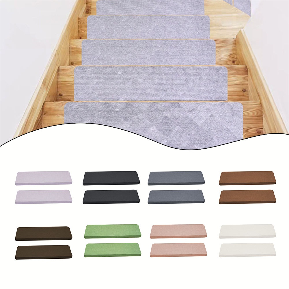 2 Stuks Antislip Zelfklevende Trap Matten Trap Stap Tapijt Cover Zelfklevende Houten Trap Tapijt Thuis stap Matten Home Decor Tapijt