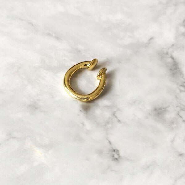 Hiphop punk metal ear cuff örhängen utan piercing inga öron hål öron cuff silver färg rund c clip on örhängen kroppssmycken: 1. små guld
