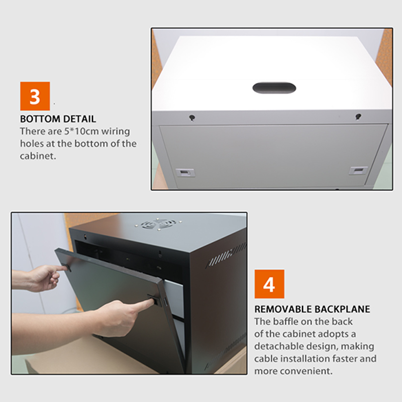 6U Network Cabinet Wall-mounted Cabinet Monitoring Weak-box Computer Cabinet 220V/110V 1pc