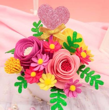 DIY Flower Felt Diy Craft Felt Flowers Fabric Felt Kit Non-woven Cloth Craft DIY Sewing Set Felt Handwork Material