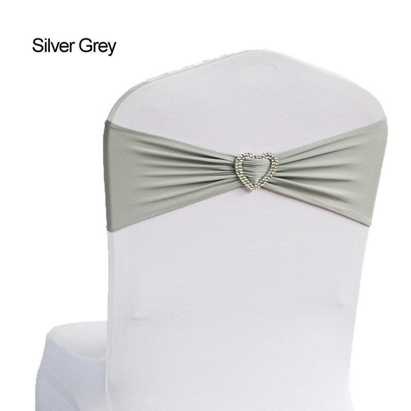 50 stücke Spandex Lycra Hochzeit Stuhl Abdeckung Schärpe Bands Hochzeit Party Geburtstag Stuhl Dekor königlich Blau verrotten Schwarz Weiß Rosa lila: Silber- grau