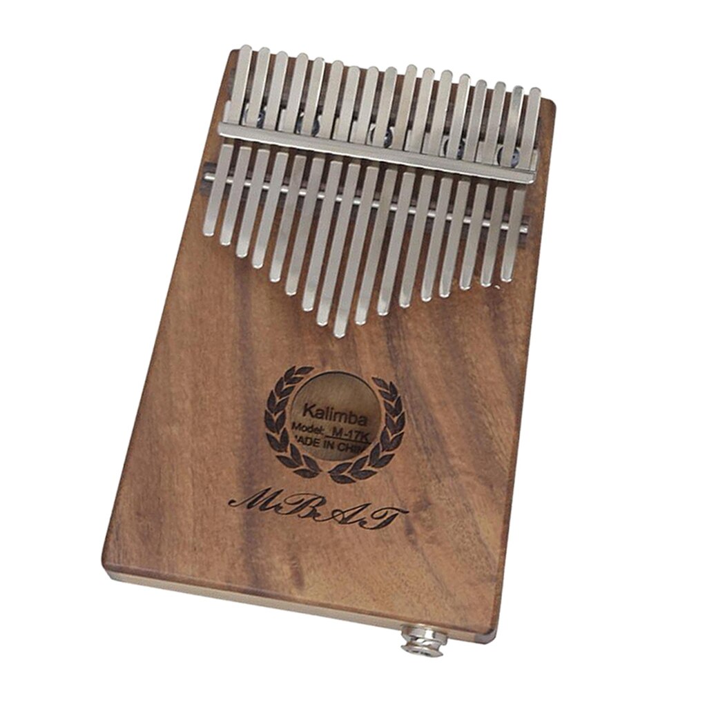 Acacia Wood EQ Electronic 17 Keys Kalimba Set Mbira Lamellaphone Thumb Piano