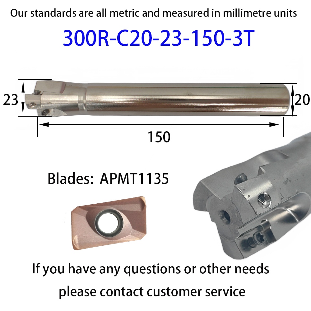 DMIX BAP300R EAP300R Carbide inserts Clamping milling Cutting Shoulders Right angles Precision End mills For APMT1135 blades: 30mm