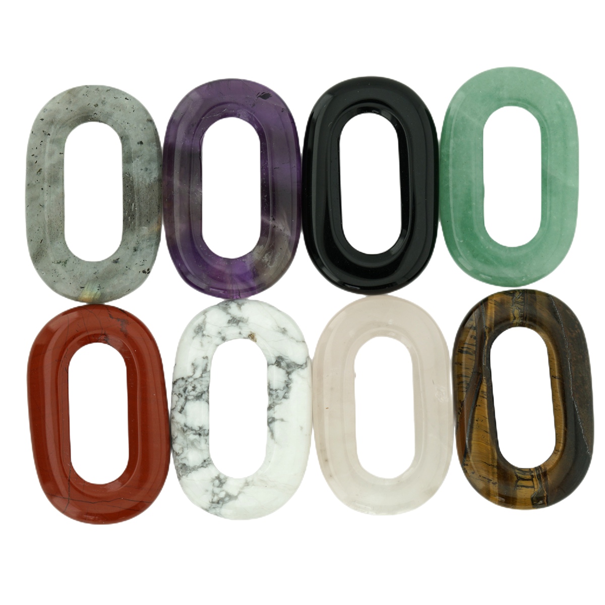 Colgante de piedras preciosas hecho a mano, joyería artesanal, collar, pendientes, piedra de cristal ovalada, curación Reiki decorativa