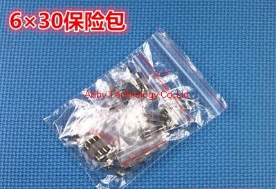 10 Waarde * 5 Stuks = 50 Stks/partij 6X30Mm, 0.2A 0.5A 1A 2A 3A 5A 6A 8A 10A 15A 250V Glaszekering Assortiment Kit