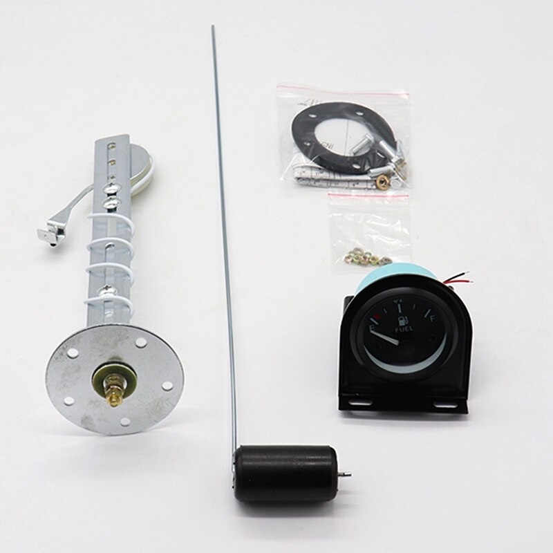Medidor de nivel de combustible Universal para coche, 2 pulgadas, 52Mm, con Sensor de combustible, Kits de puntero E-1/2-F