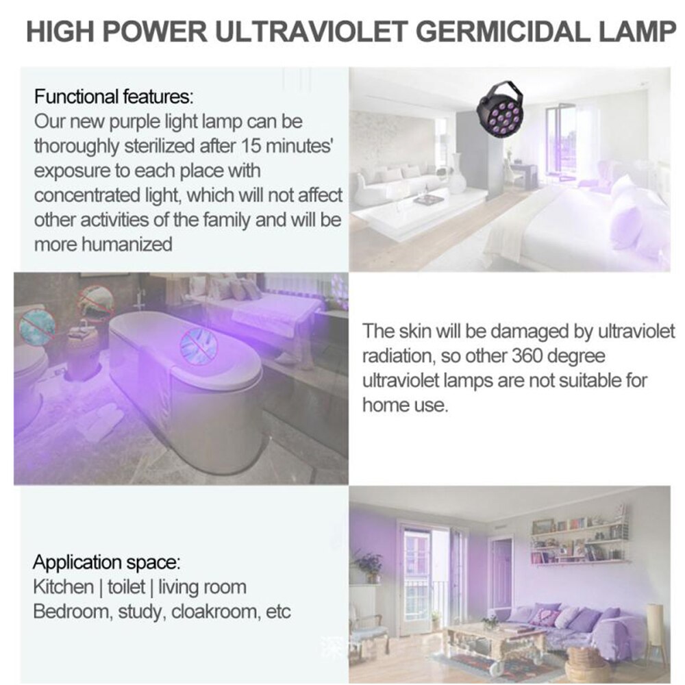 Ultraviolet UV Sterilizer Light Tube Bulb Disinfection Bactericidal Lamp Ozone Sterilizer Mites Lights Disinfect Light 110V-240V