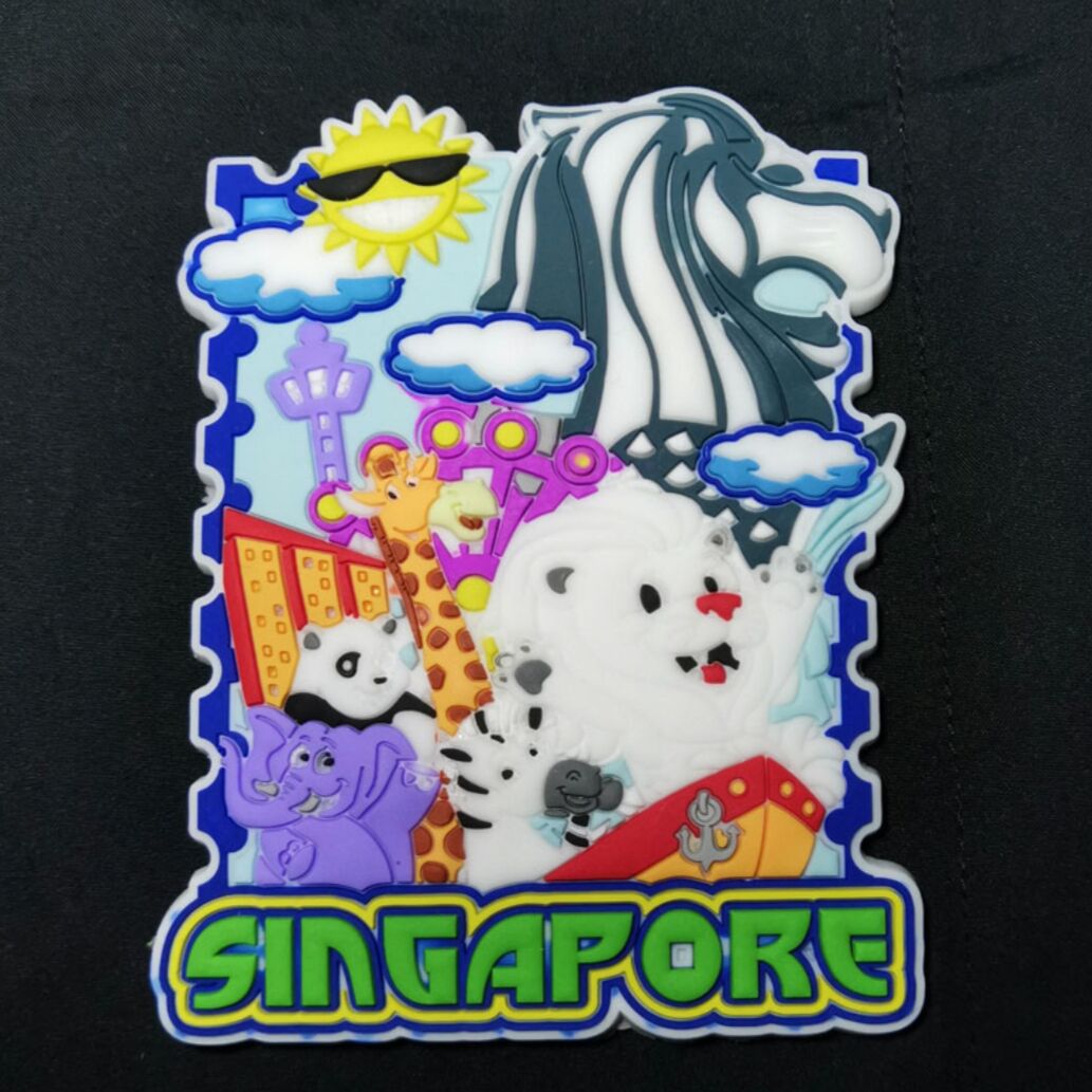 Singapore Rubber Fridge Magnet Tourist Souvenirs Refrigerator Magnetic Stickers Travel collection: XIAOJA (15)